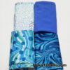 Blue Colorway Print and Solid Assorted Spandex Fabric Bundle for Swimsuits, Hair Bands, Bikinis, Athleticwear, Swimwear and Other Crafts