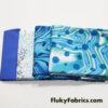 Blue Colorway Print and Solid Assorted Spandex Fabric Bundle for Swimsuits, Hair Bands, Bikinis, Athleticwear, Swimwear and Other Crafts