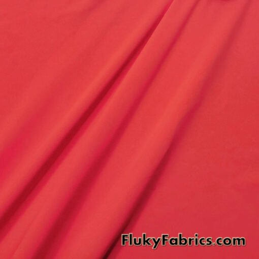 Dark Hot Coral Color Solid Matte Nylon Spandex Fabric