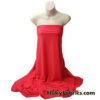 Dark Hot Coral Color Solid Matte Nylon Spandex Fabric