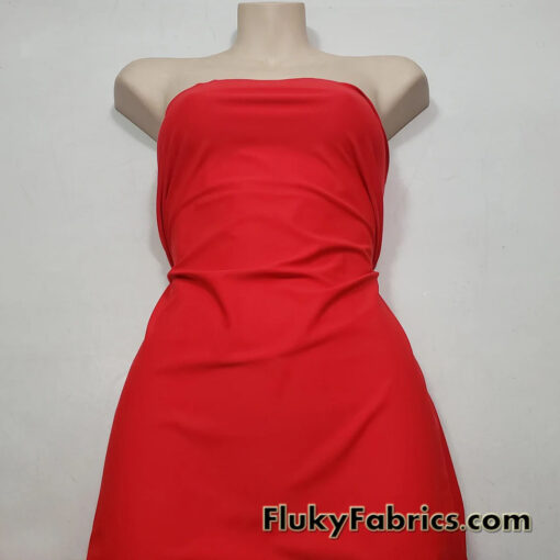 Dark Hot Coral Color Solid Matte Nylon Spandex Fabric