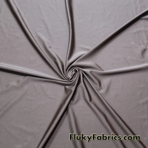 Dark Taupe Color Shiny 4-Way Spandex Fabric