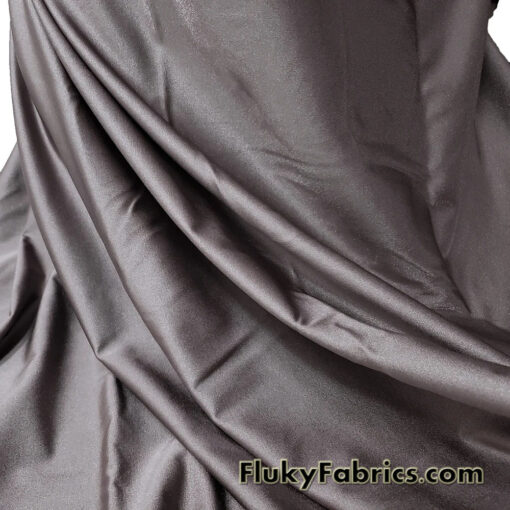 Dark Taupe Color Shiny 4-Way Spandex Fabric