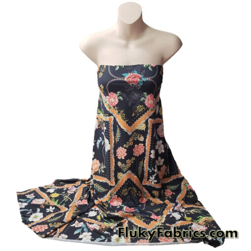 Flower Galore Lightweight Nylon Spandex Fabric