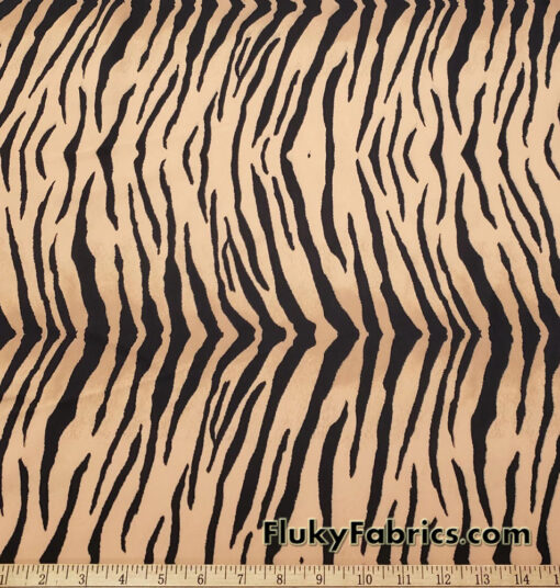 Tiger Animal Print Double Face Two Sided Nylon Spandex Fabric