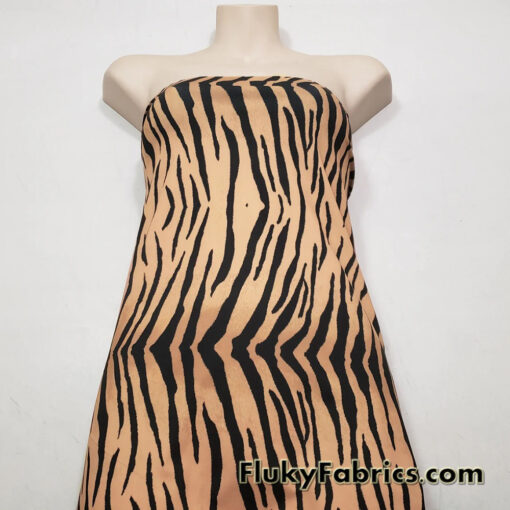 Tiger Animal Print Double Face Two Sided Nylon Spandex Fabric