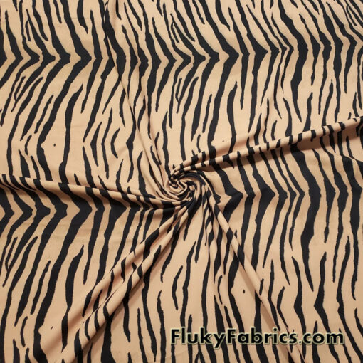 Tiger Animal Print Double Face Two Sided Nylon Spandex Fabric