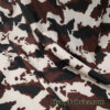 Brown and Black Cow Print Nylon Spandex 4-way Stretch Bikini, Swimsuit, Swimwear Fabric