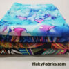 Colorful Prints Assorted Spandex Fabric Bundle for Swimsuits, Hair Bands, Bikinis, Athleticwear, Swimwear and Other Crafts