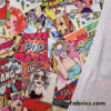 Girls and Women’s Pop Art Collage Print DTY Poly Spandex Knit Fabric – Slightly Flawed