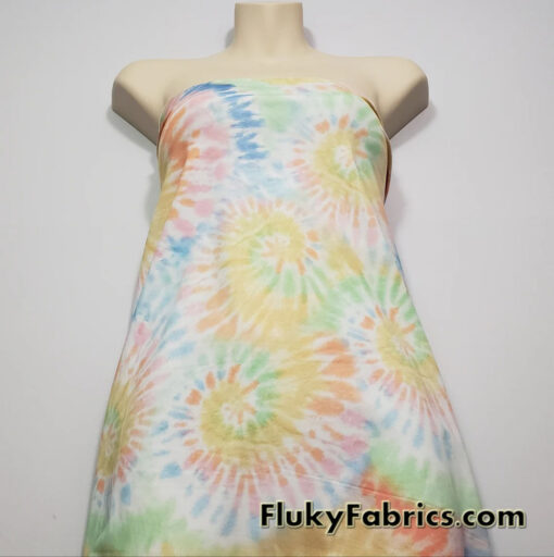 Pastel Colors Tie Dye Design Print Swimsuit Bikini Spandex Fabric