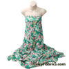 Watercolor Leaf Paint Print on Green Swimsuit Nylon Spandex Fabric