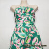 Watercolor Leaf Paint Print on Green Swimsuit Nylon Spandex Fabric