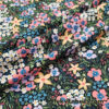 Wild Flowers Mix Print Nylon Spandex Fabric Recycled Interlock Sport