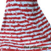 Dark Red Stripes and Stars on Off White Lightweight Rayon Spandex Jersey Knit Fabric