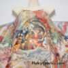 Fresco Painting Style Print on 4-Way Stretch Power Mesh Fabric