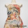 Fresco Painting Style Print on 4-Way Stretch Power Mesh Fabric
