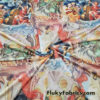 Fresco Painting Style Print on 4-Way Stretch Power Mesh Fabric