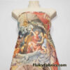 Fresco Painting Style Print on 4-Way Stretch Power Mesh Fabric