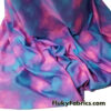 Shades of Pink, Blue and Purple Tie Dye Foggy Print Poly Spandex Fabric