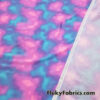 Shades of Pink, Blue and Purple Tie Dye Foggy Print Poly Spandex Fabric