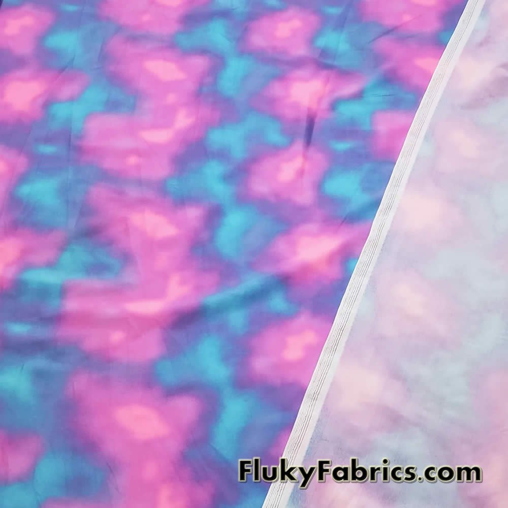 Pink/Purple/Blue Tie Dye Cotton Lycra – Purpleseamstress Fabric