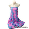 Shades of Pink, Blue and Purple Tie Dye Foggy Print Poly Spandex Fabric