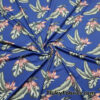 Tropical Leaves on Royal Blue Nylon Spandex Swimsuit Bikini Swimwear Fabric