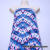Fractal Ethnic Print in Cotton Candy Blue and Pink Colors Lightweight Nylon Spandex Fabric