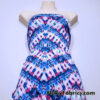Fractal Ethnic Print in Cotton Candy Blue and Pink Colors Lightweight Nylon Spandex Fabric