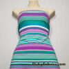 Green, White and Magenta Thin and Wide Stripes Nylon Spandex Fabric