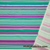 Green, White and Magenta Thin and Wide Stripes Nylon Spandex Fabric