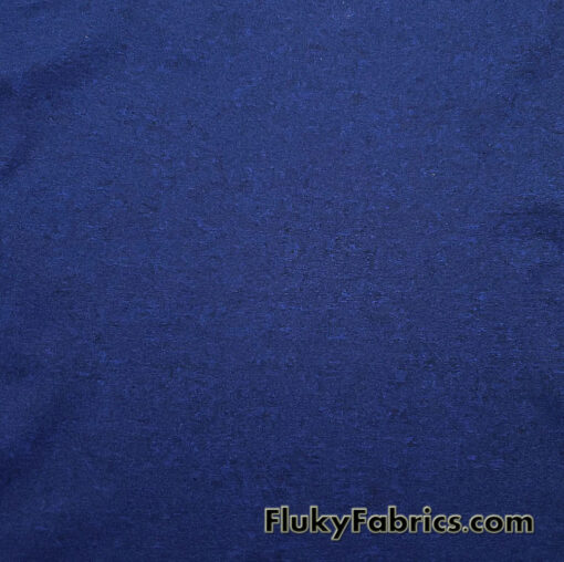 Heathered Black and Dark Royal Deep Sea Blue Athletic Poly Spandex Fabric