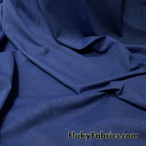 Heathered Black and Dark Royal Deep Sea Blue Athletic Poly Spandex Fabric