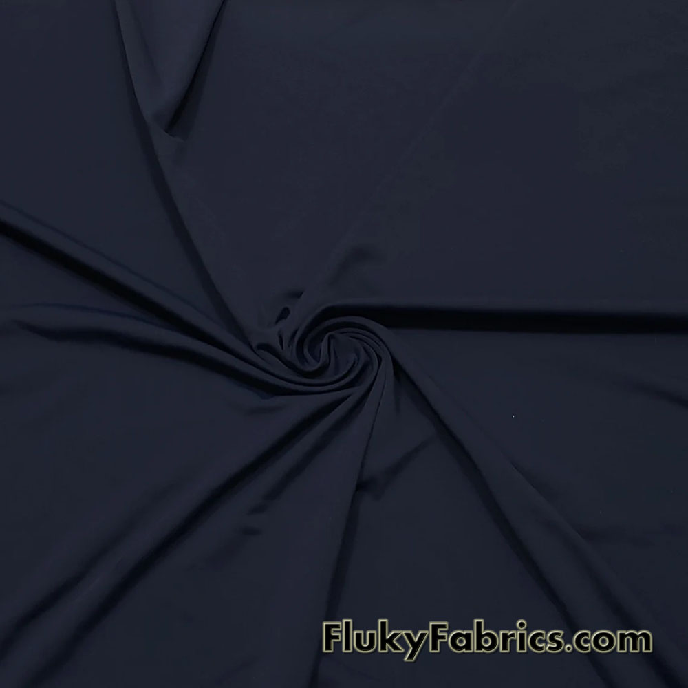 Navy Color Solid Nylon Spandex Fabric by The Yard by The Yard