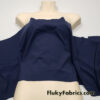 Navy Color Solid Nylon Spandex Fabric by The Yard