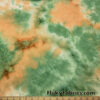 Orange and Green Tie Dye Print Lightweight Poly Spandex Bikini Swimsuit Fabric by The Yard at flukyfabrics.com