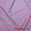 Pink Flamingos and Dark Aqua Background Print on Swimsuit Nylon Spandex Fabric