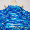 Shades of Blue Abstract Stripes Print Nylon Spandex Bikini Swimsuit Fabric