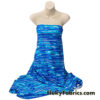 Shades of Blue Abstract Stripes Print Nylon Spandex Bikini Swimsuit Fabric