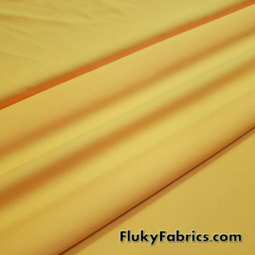 Summer Sun Golden Yellow Matte Solid Nylon Spandex Swimwear Fabric