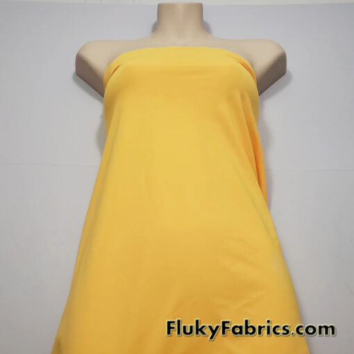 Summer Sun Golden Yellow Matte Solid Nylon Spandex Swimwear Fabric