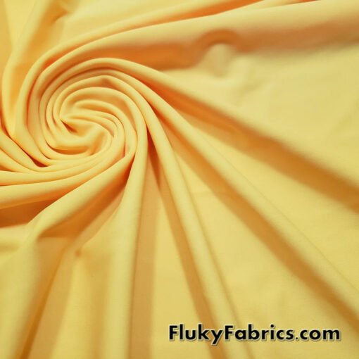 Summer Sun Golden Yellow Matte Solid Nylon Spandex Swimwear Fabric