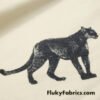 Black Panther / Jaguar Print on Cream Ponte de Roma Knit Fabric Cuts 28″x36″