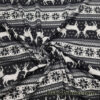 Christmas Print Black and Gray Sweater Knit Hacci Fabric