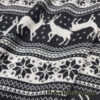 Christmas Print Black and Gray Sweater Knit Hacci Fabric
