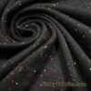 Colorful Speckled Black Cotton Rib