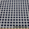 Dark Navy and Off White Tile Print Nylon Spandex Swimwear Fabric by the Yard at flukyfabrics.com