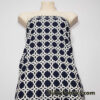 Dark Navy and Off White Tile Print Nylon Spandex Swimwear Fabric