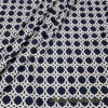 Dark Navy and Off White Tile Print Nylon Spandex Swimwear Fabric